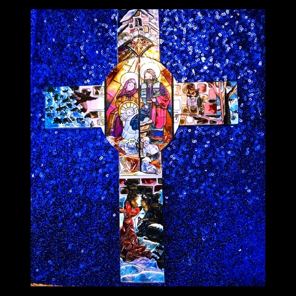 AMIA Other - COPY - AMIA Hand-painted Stained Glass Cross ✝️